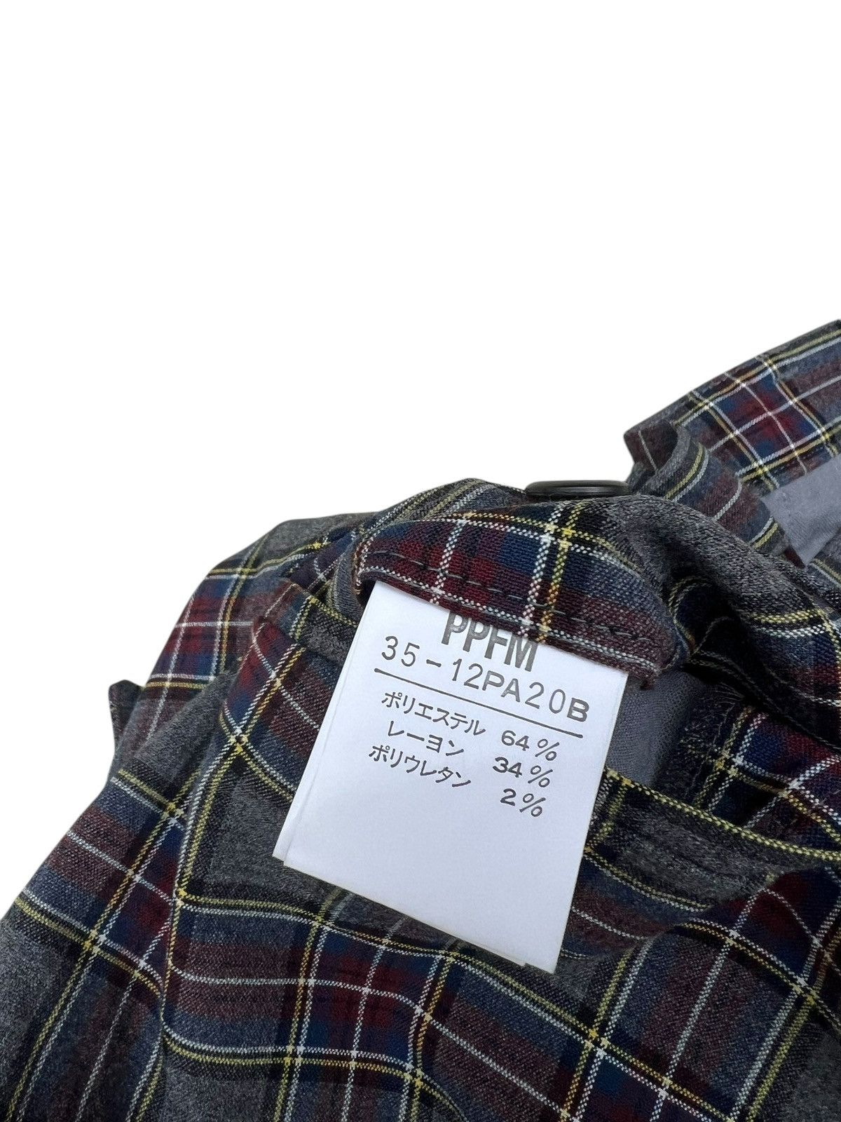 PPFM Vintage PPFM Rayon Polyester Blend Stretch Tartan Flare Pant Size US 31 - 20 Thumbnail
