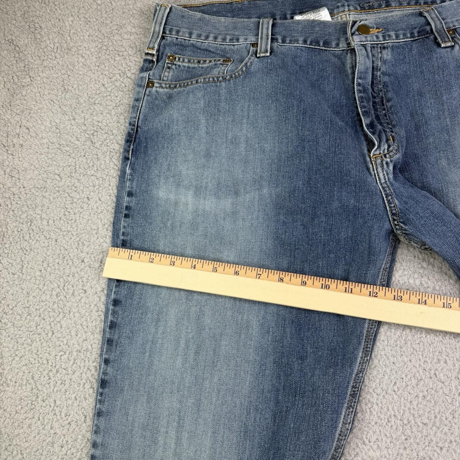 Carhartt Carhartt Men's Blue Jeans Relaxed Fit 40 X 32 Medium Wash Size US 40 / EU 56 - 10 Thumbnail