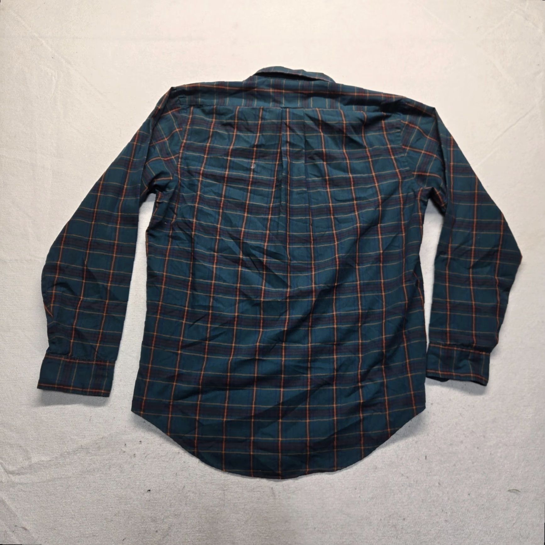 Vintage Saddlebred Green Plaid Button-Up Shirt Long Sleeve Adult Men's Size L Large Size US L / EU 52-54 / 3 - 7 Thumbnail