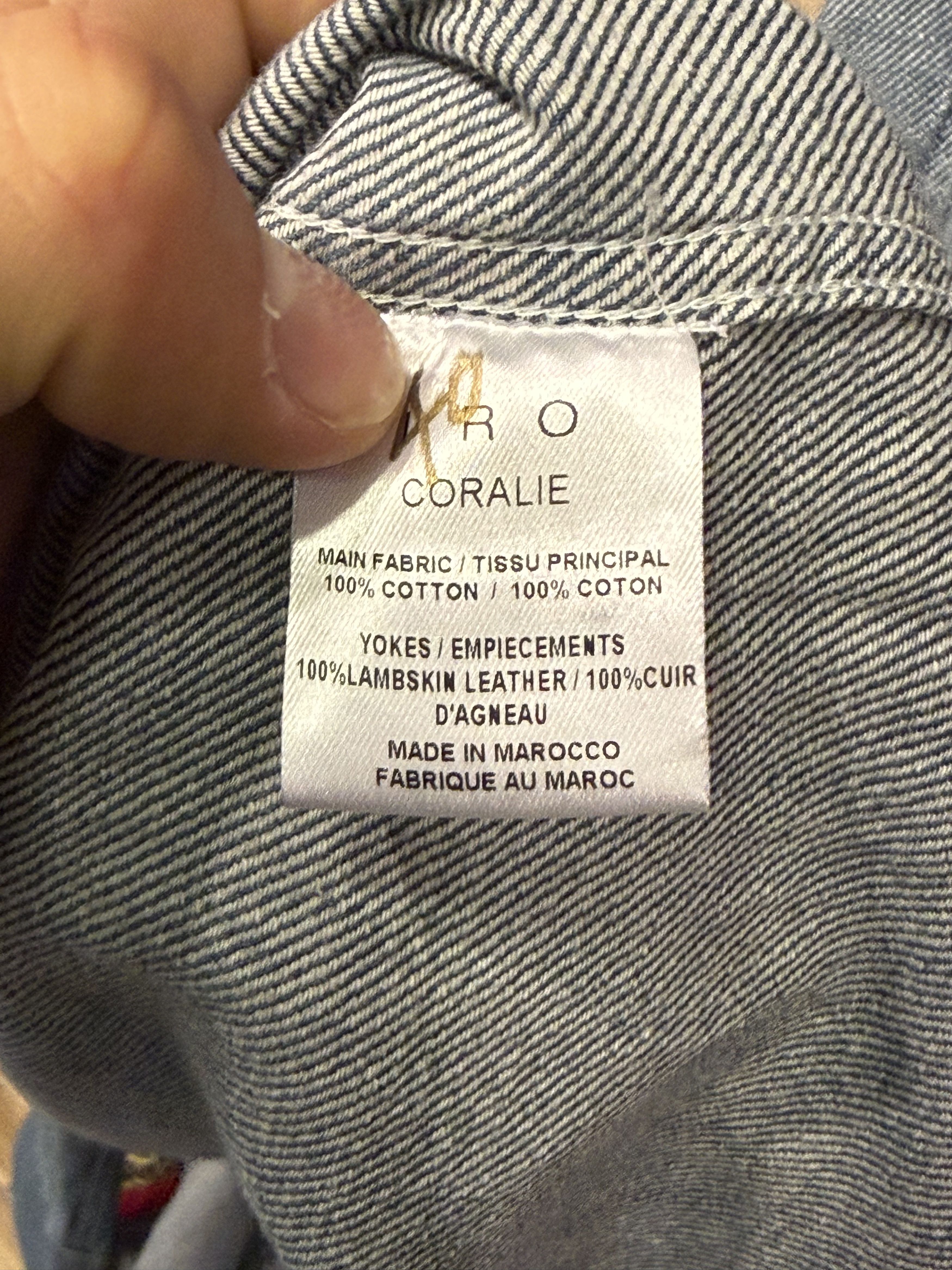 Iro Iro Paris denim leather hybrid button up shirt Size US L / EU 52-54 / 3 - 5 Thumbnail