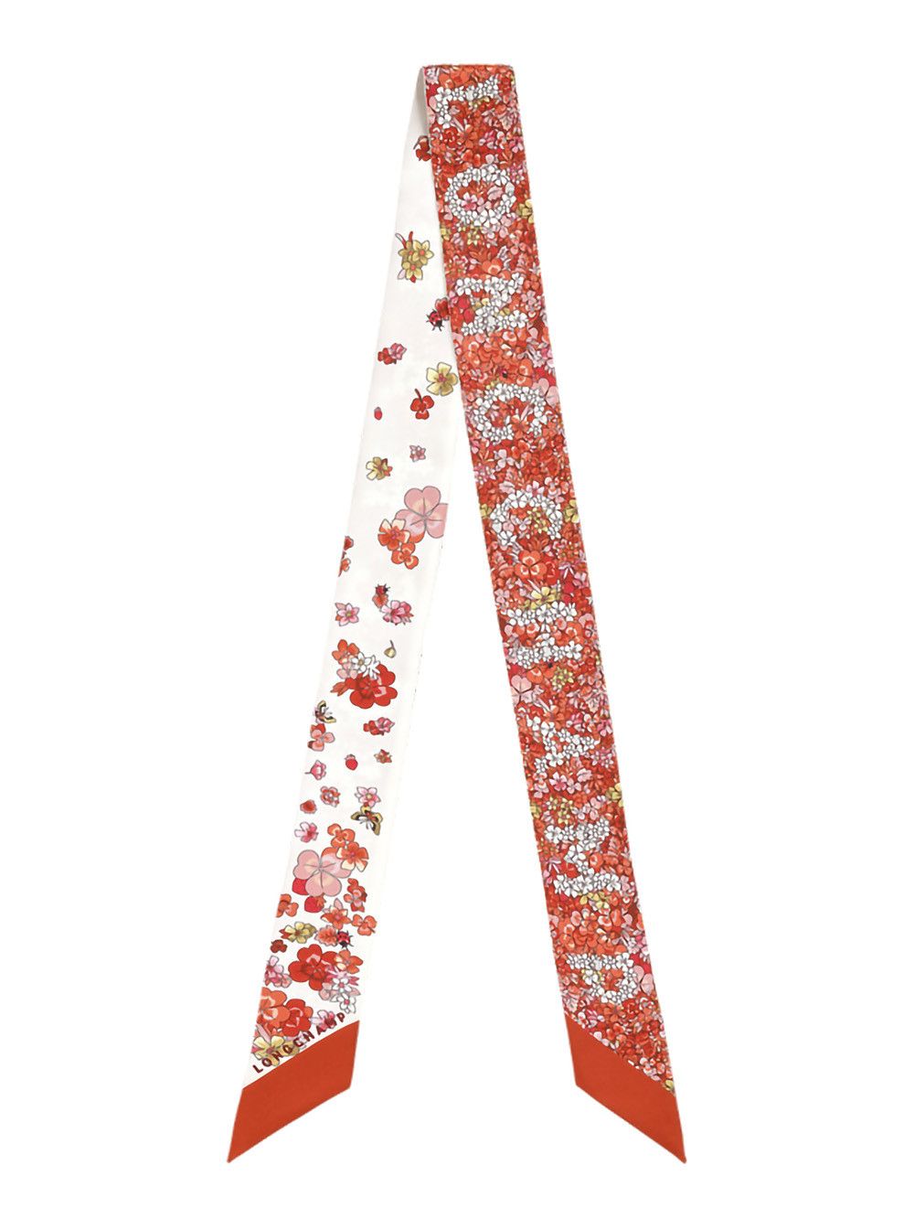Longchamp Silk Multicolor All-Over Print Scarf with Logo Lettering for Women Size ONE SIZE - 1 Thumbnail