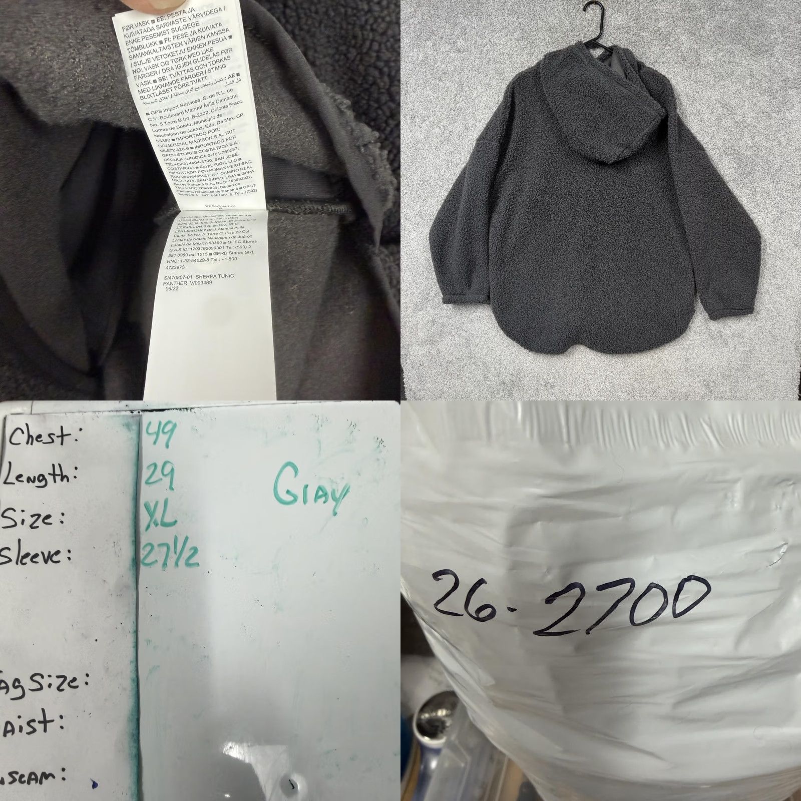 Old Navy VINTAGE Old Navy Sherpa Tunic Hoodie XL Gray 1/2 Zip Fleece Winter Gorpcore Women XL Gray PanthER Panther 1/2 Zip Hoodie Tunic Size XL / US 12-14 / IT 48-50 - 9 Thumbnail