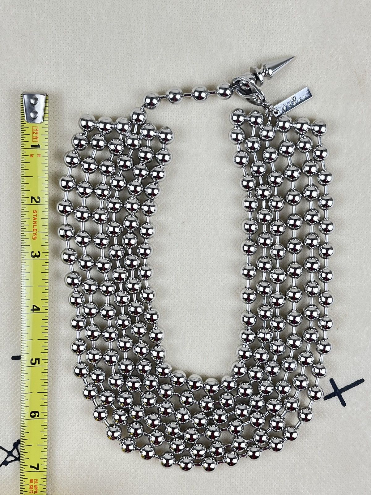 Comme des Garcons Junya Watanabe Spike Ball Chain Layered Choker Necklace Size ONE SIZE - 4 Thumbnail