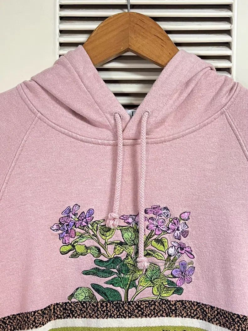 Dior Dior Pink floral embroidered hooded sweatshirt Size S / US 4 / IT 40 - 3 Thumbnail