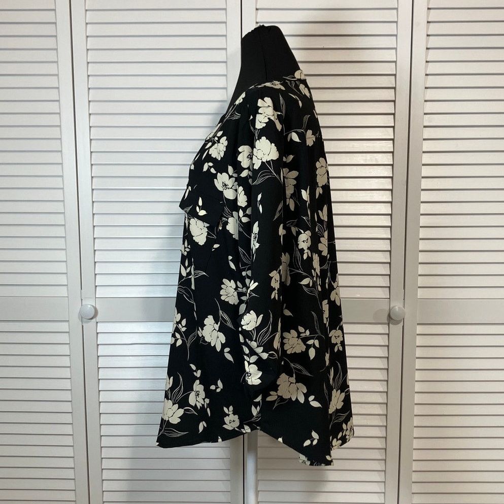 Other Maurices Black Floral Boho Flowy Relaxed Tunic Blouse XXL Size XXL / US 16-18 / IT 52-54 - 2 Thumbnail