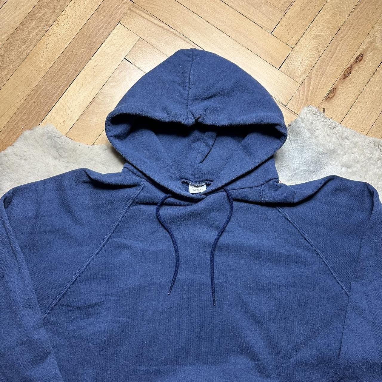 Fruit Of The Loom × Vintage Vintage 90s FOTL black Hoodie navy Size US XXL / EU 58 / 5 - 6 Thumbnail