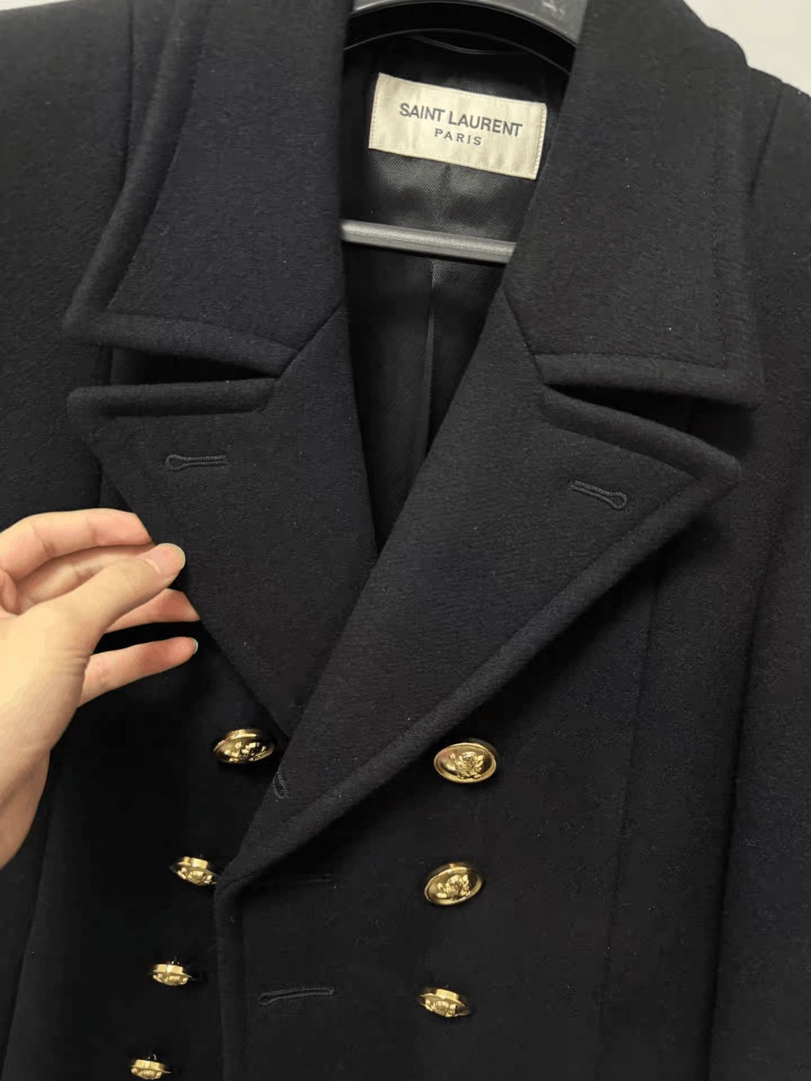 Saint Laurent Paris Sz 48 Saint Laurent Paris by Hedi 16AW Golden ButtonCoat-25 Size US M / EU 48-50 / 2 - 4 Thumbnail