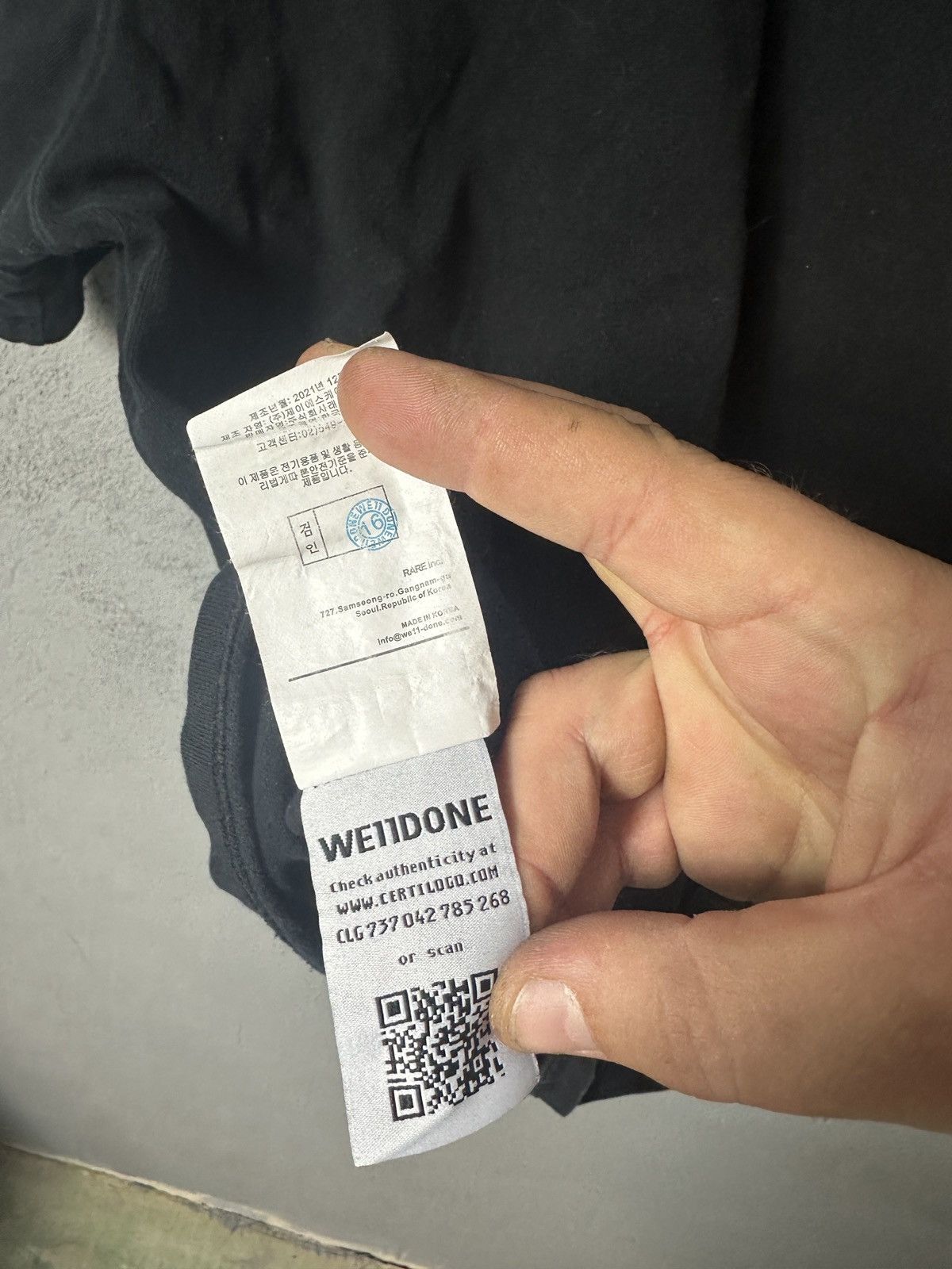 WE11DONE We11done Black Oversized T Shirt Size US L / EU 52-54 / 3 - 8 Thumbnail