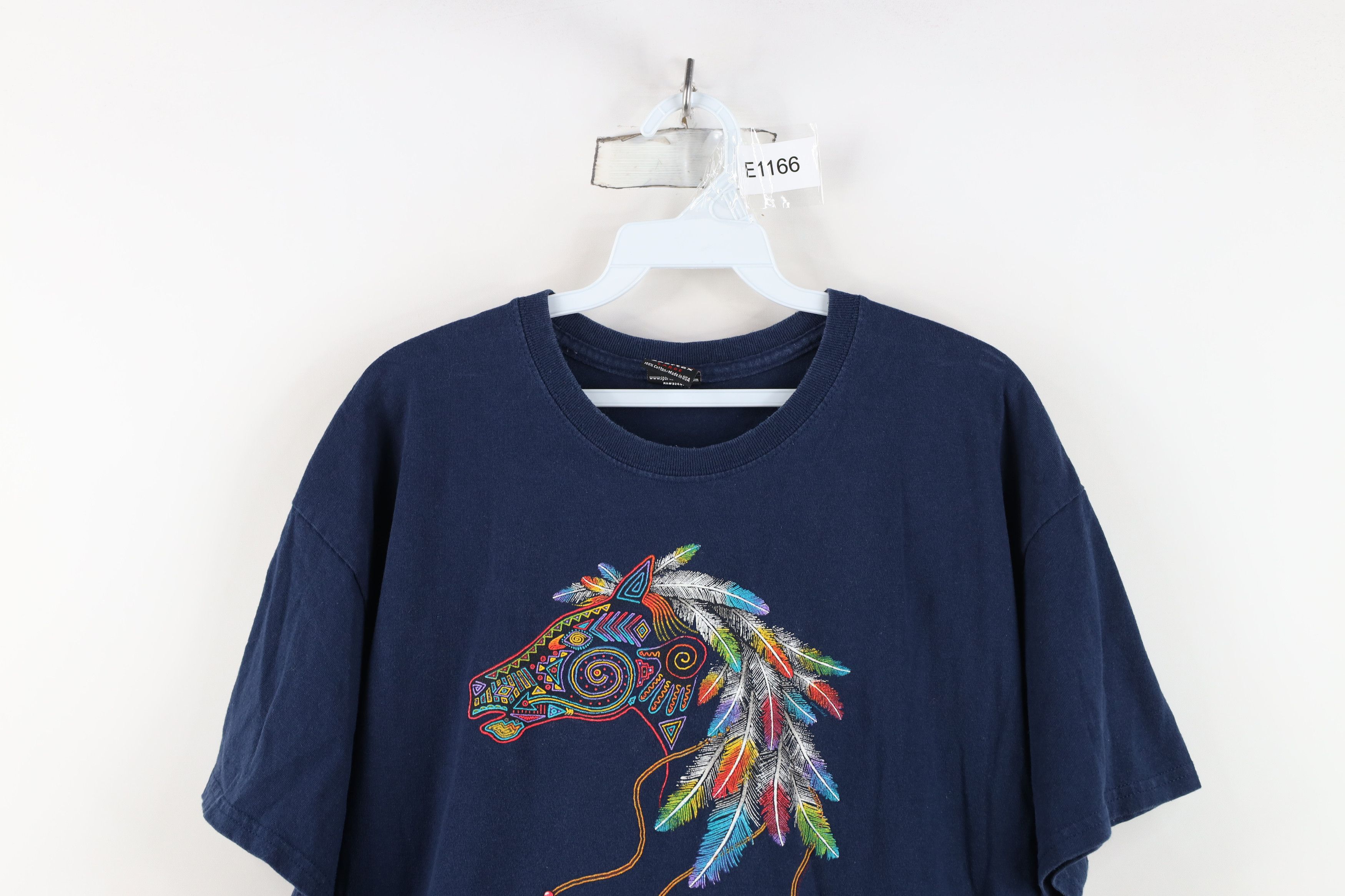Vintage Vintage 90s Streetwear Geometric Horse Arizona T-Shirt USA Size US L / EU 52-54 / 3 - 2 Thumbnail