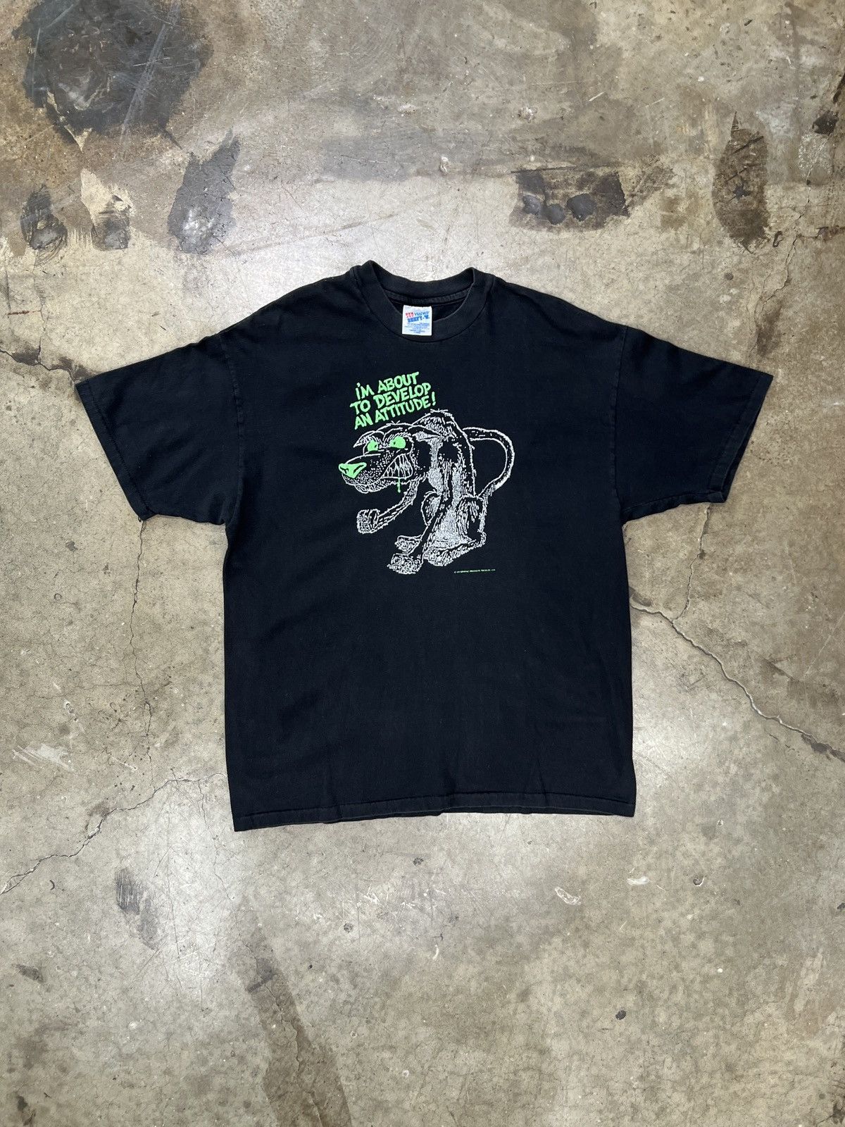 Band Tees Vintage 90s About to Develop an Attitude Cartoon Dog Tee XL Size US XL / EU 56 / 4 - 2 Thumbnail