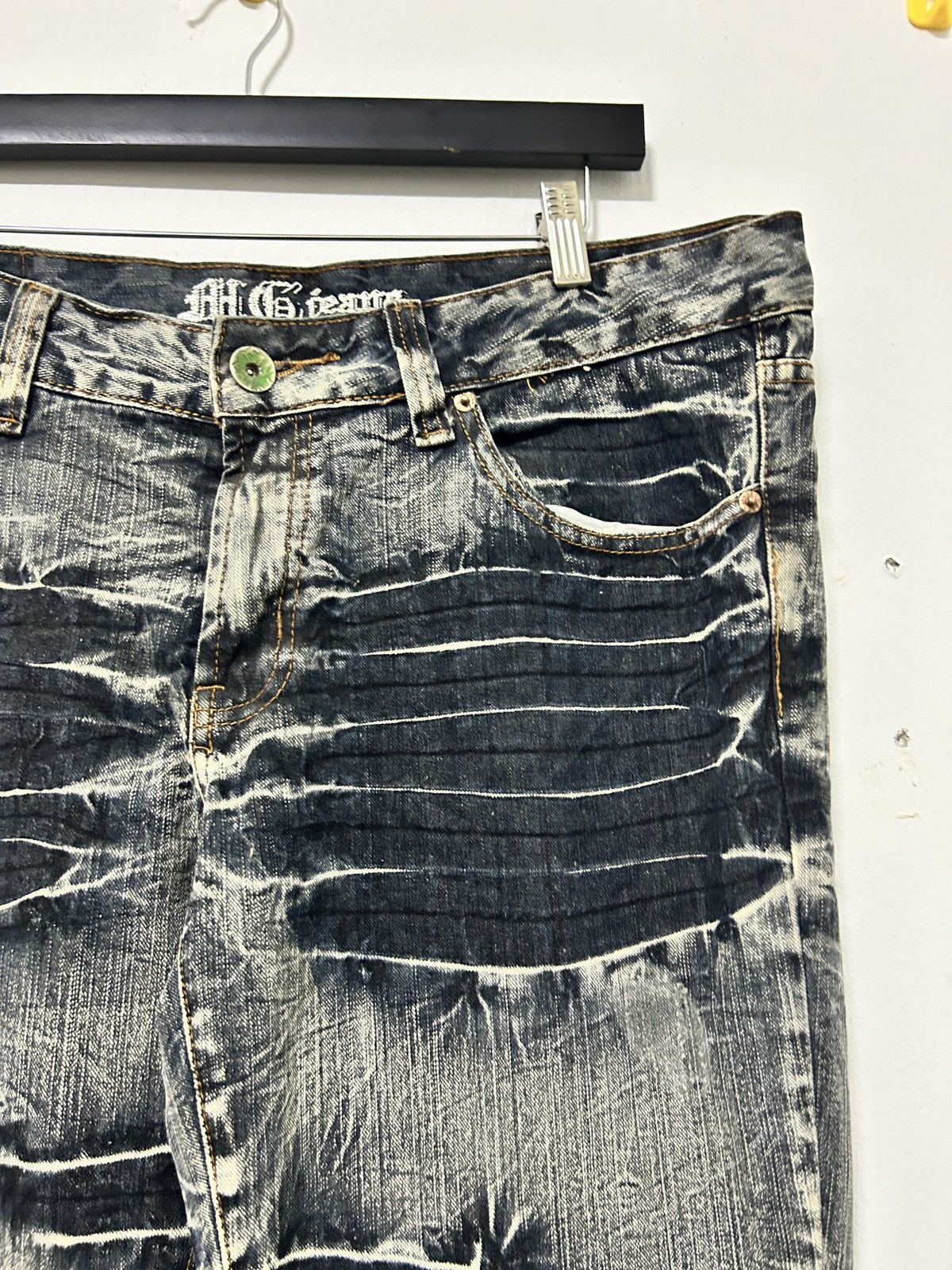 If Six Was Nine Vintage Japanese Flare Jeans Sick Acid Wash Design Size US 36 / EU 52 - 7 Thumbnail
