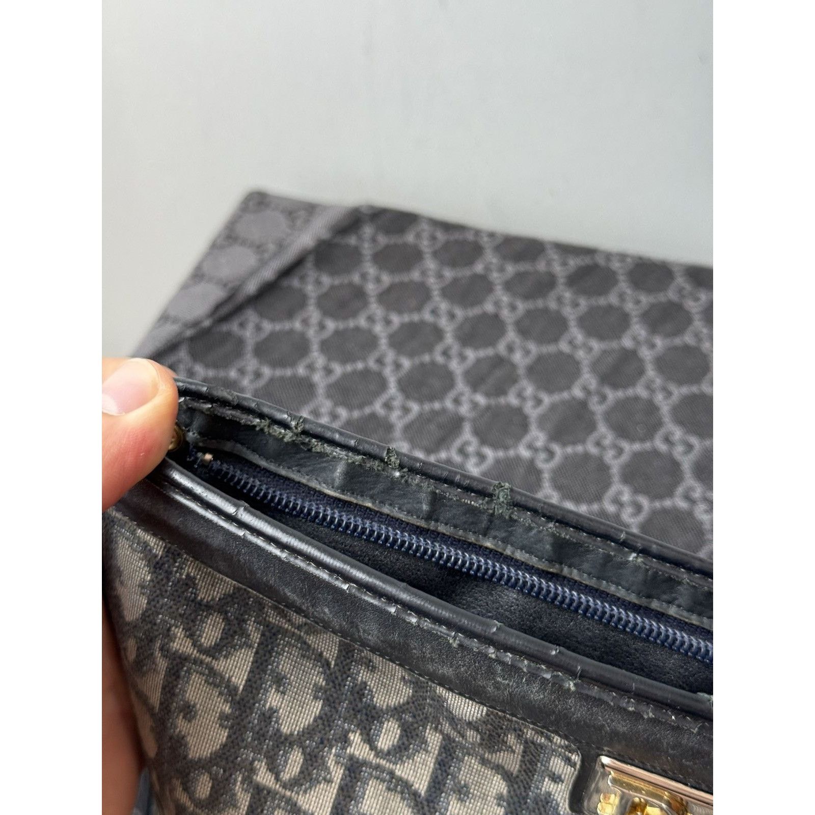 Dior 💥Rare! Vintage Dior Hand Bag Monogram Y2K Archive Size ONE SIZE - 12 Thumbnail