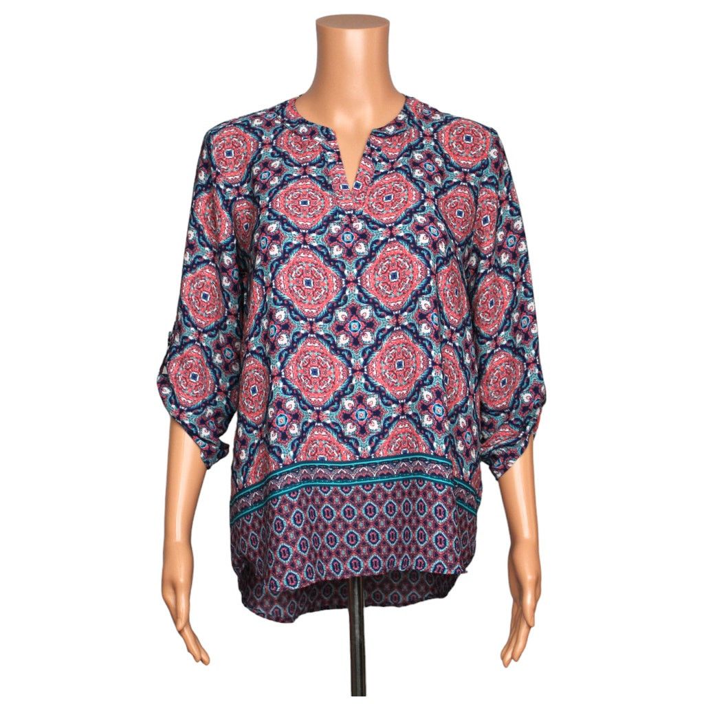 Other Pink Rose 3/4 Sleeve Sheer Top Women's Size Medium Size M / US 6-8 / IT 42-44 - 1 Thumbnail