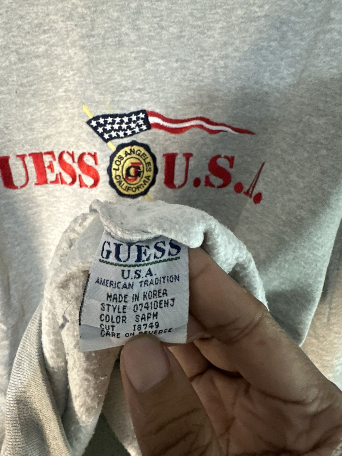 Guess Vintage 90s Guess U.S.A Embroidery Sweatshirt Size US L / EU 52-54 / 3 - 10 Thumbnail