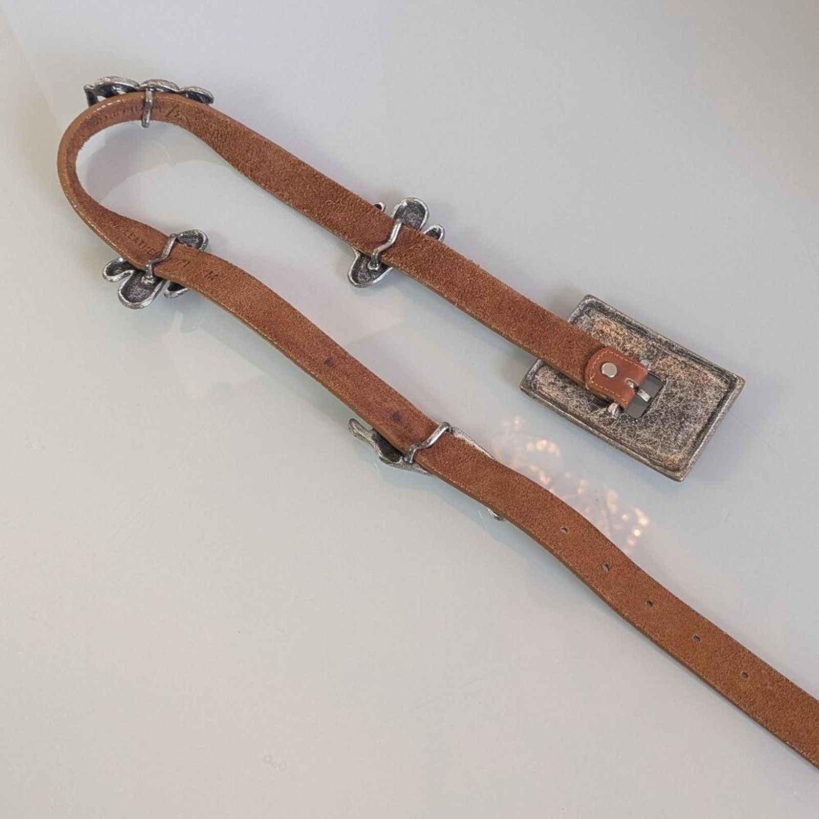Guess Guess Vintage Leather Belt Metal Cactus Snake Chili Pepper Size ONE SIZE - 10 Thumbnail