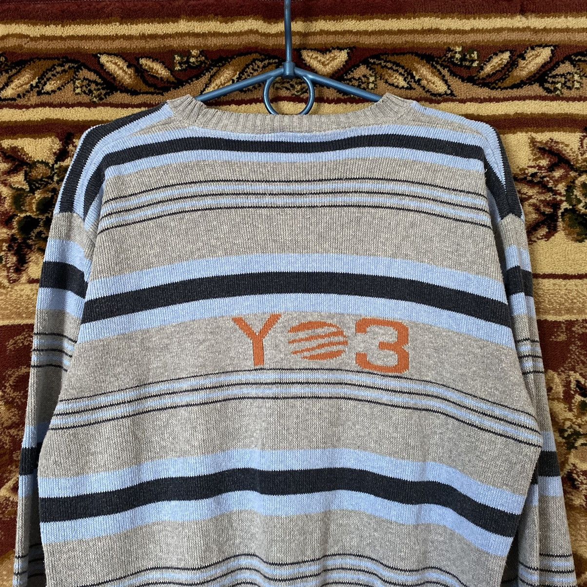 Yohji Yamamoto Y-3 YOHJI YAMAMOTO SWEATER ARCHIVE BIG LOGO STRIPPED Size US M / EU 48-50 / 2 - 9 Thumbnail
