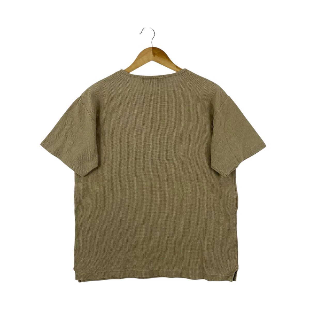 Vintage Glaser Reliance Vintage Linen Blend Henley Shirt Large Tan Size US L / EU 52-54 / 3 - 2 Thumbnail