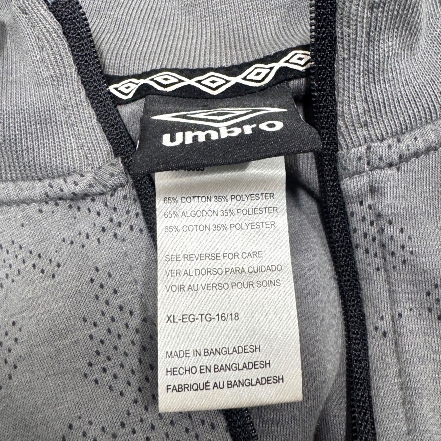 Umbro Umbro Jacket Men XL Cotton Blend Stained Full Zip Activewear Breathable Gray Windbreaker Size US XL / EU 56 / 4 - 3 Thumbnail