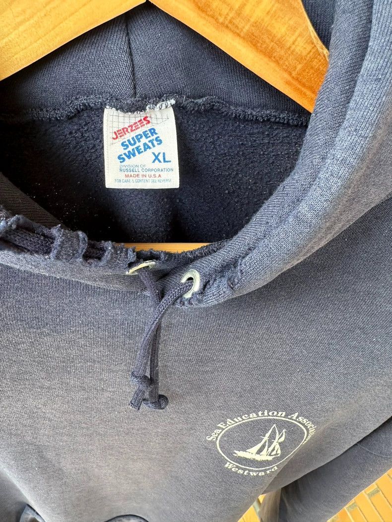 Vintage NAVY hoodie 90s 2505-Nextarrow Size US XL / EU 56 / 4 - 3 Thumbnail