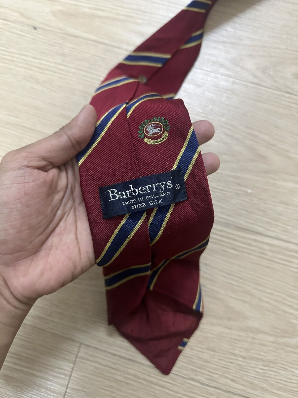 Burberry Beautiful Burberry Made In England Pure Silk Neck Tie Size ONE SIZE - 9 Thumbnail