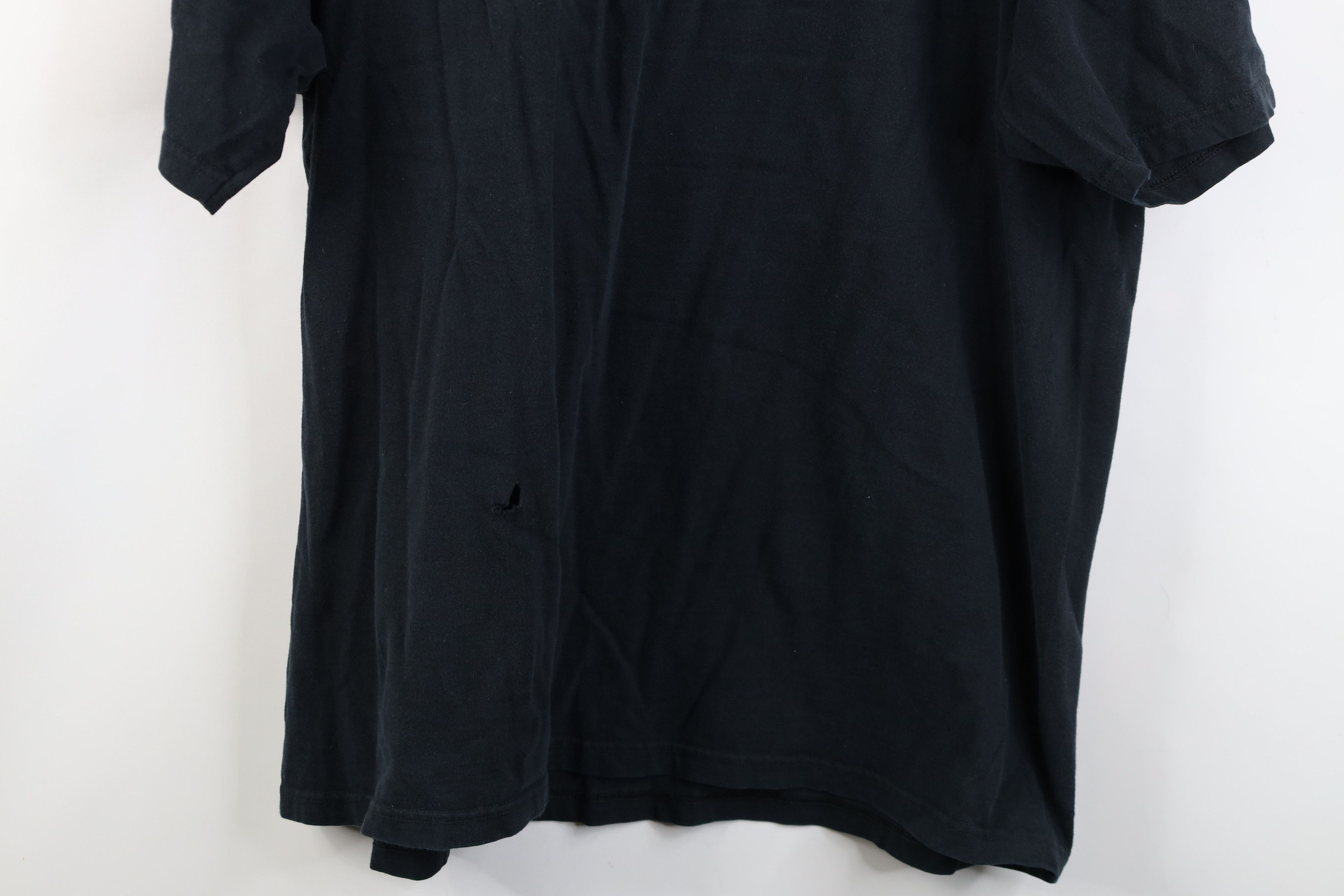 Vintage Vintage 90s Y2K Streetwear Blank Cotton T-Shirt Black Size US XL / EU 56 / 4 - 14 Thumbnail