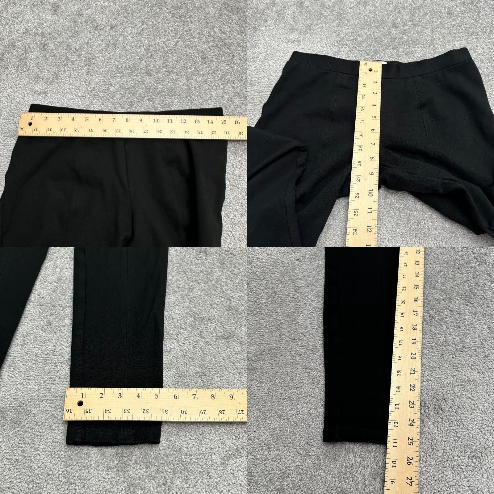 Vintage Chico's Black So Slimming Pull On Crop Pants Women S Slim 28x30 Mid Rise Tapered Flat Front Crop 0.5 Small Nylon Rayon Spandex Size 28" / US 6 / IT 42 - 8 Thumbnail