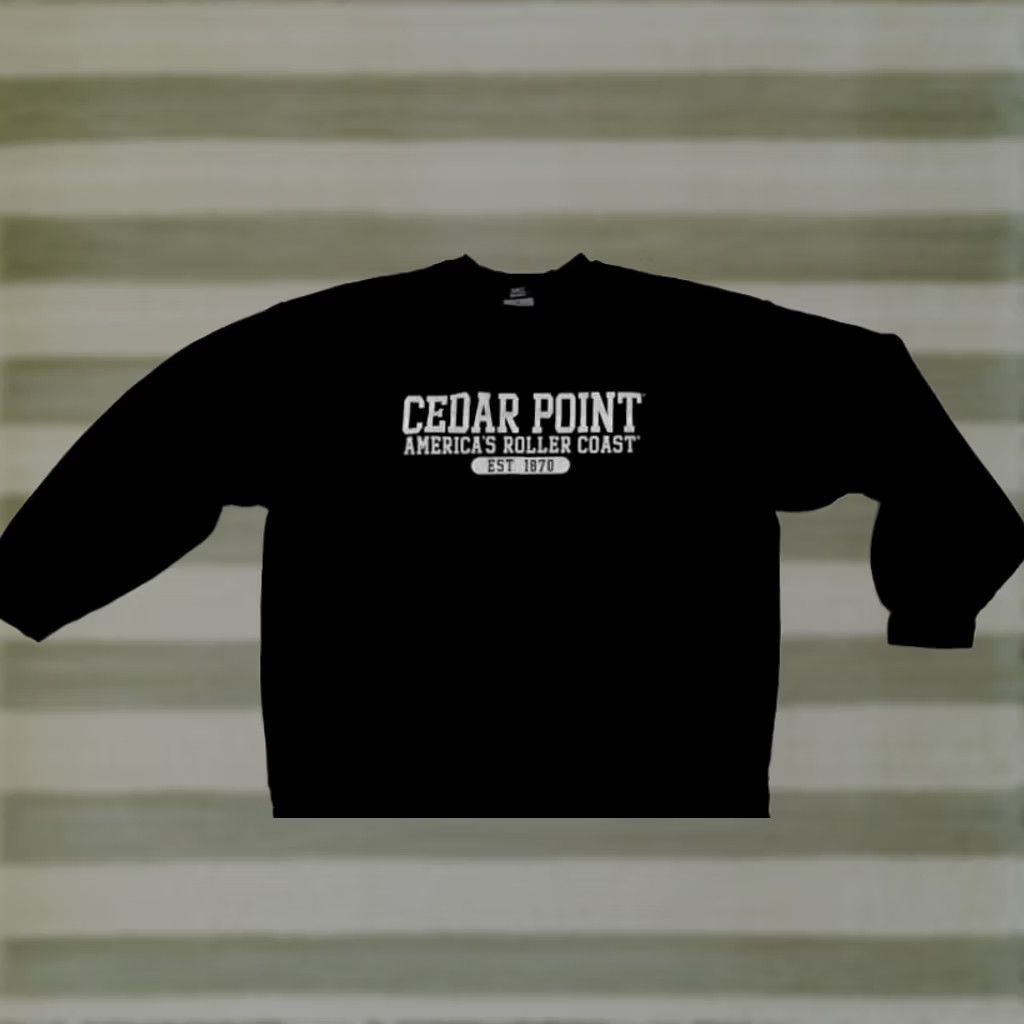 Vintage Cedar Point Americas Roller Coast MV Sport Sweatshirt Men XL Black Pullover 1980s Size US XL / EU 56 / 4 - 1 Thumbnail