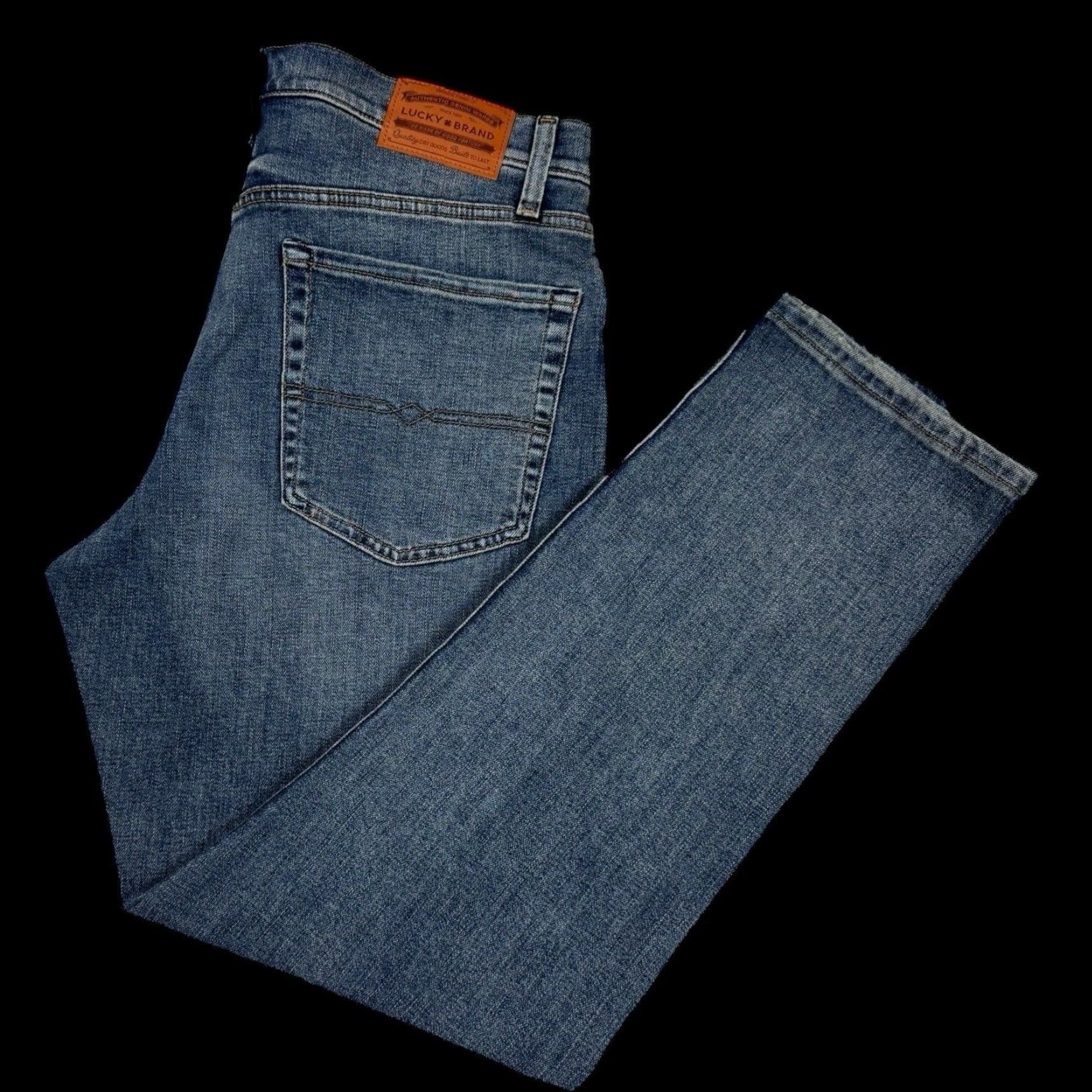 Lucky Brand 121 Jeans Mens 36x30 Slim Straight Fit Stretch Faded