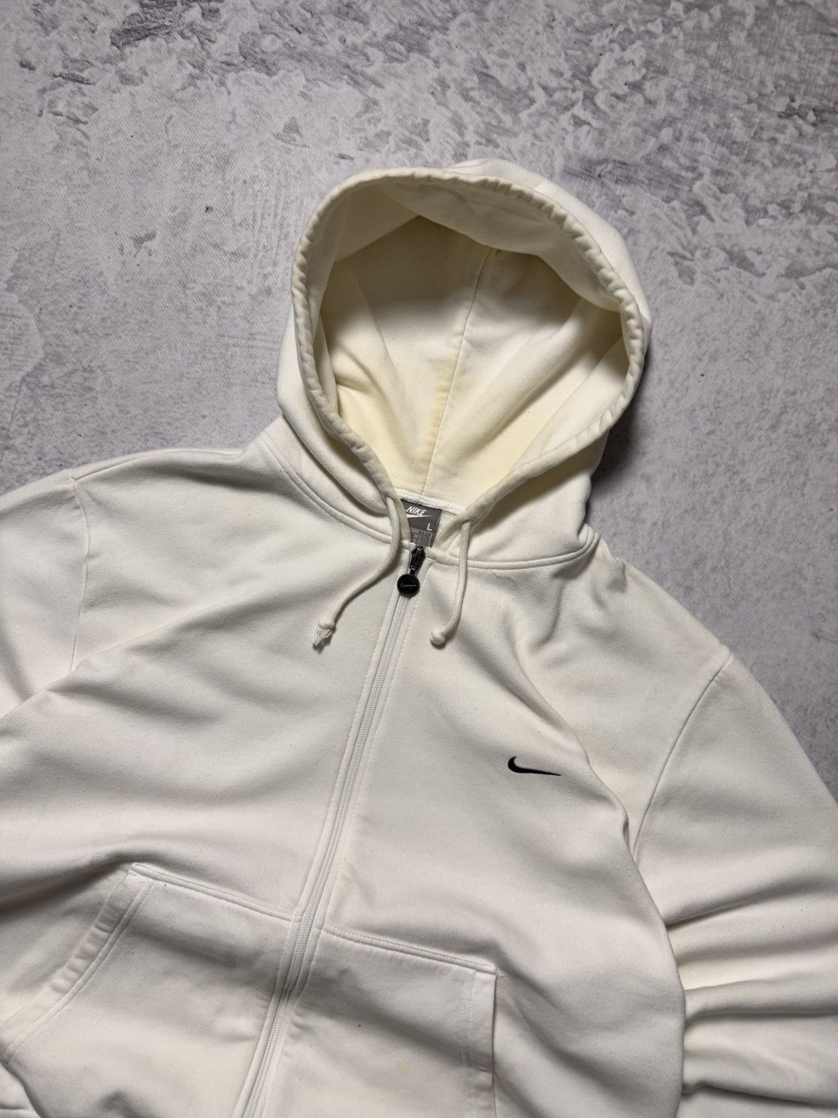 Nike × Vintage 00s Nike Vintage Mini Swoosh Oversize Zip Hoodie Y2K Size US L / EU 52-54 / 3 - 2 Thumbnail