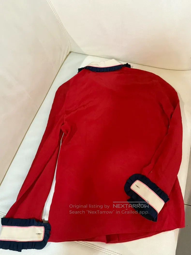 Gucci Gucci Red doll collar silk shirt Size XS / US 0-2 / IT 36-38 - 4 Thumbnail