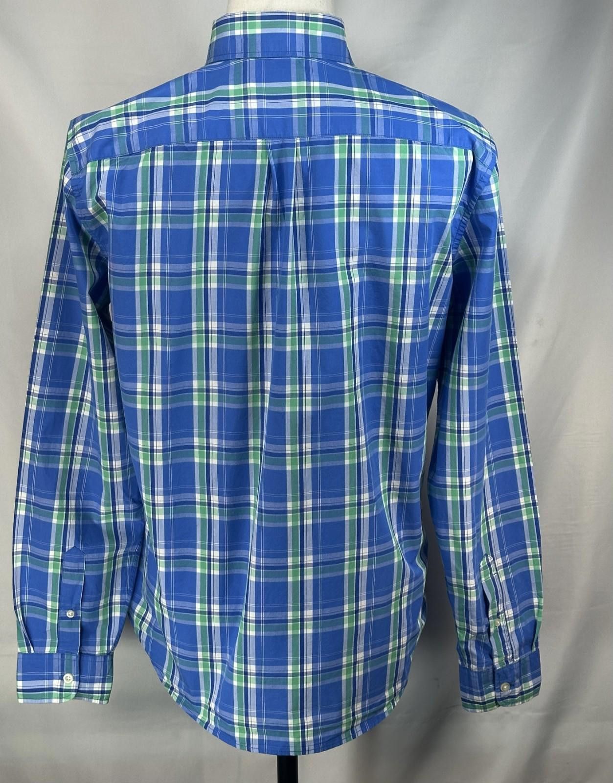 Gap Gap 100% Cotton Oxford Plaid Button Up Blue/Green Mens M Size US M / EU 48-50 / 2 - 2 Thumbnail
