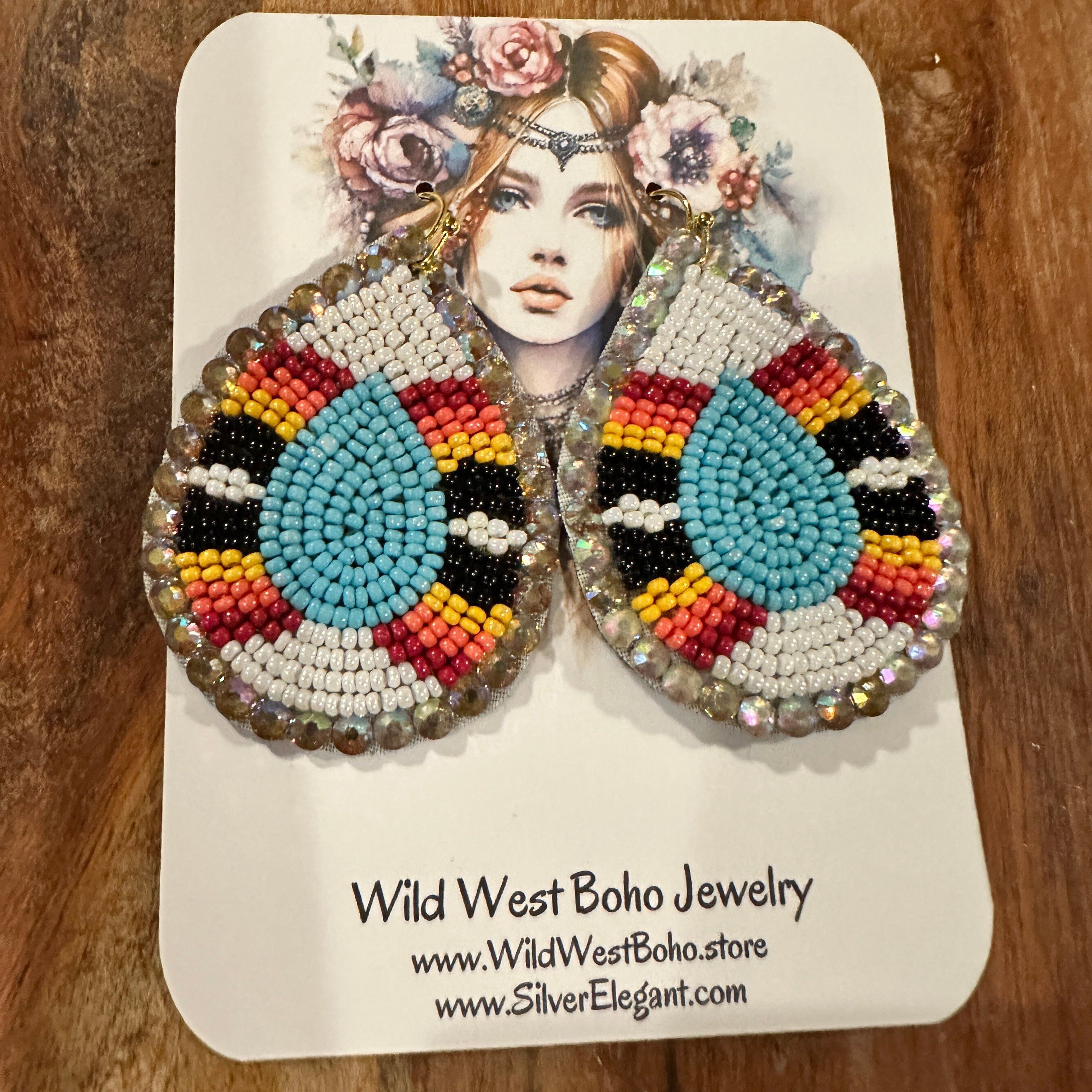 Other Boho Tribal Vibrant Southwestern Teardrop Beaded Dangle Earr Size ONE SIZE - 9 Thumbnail