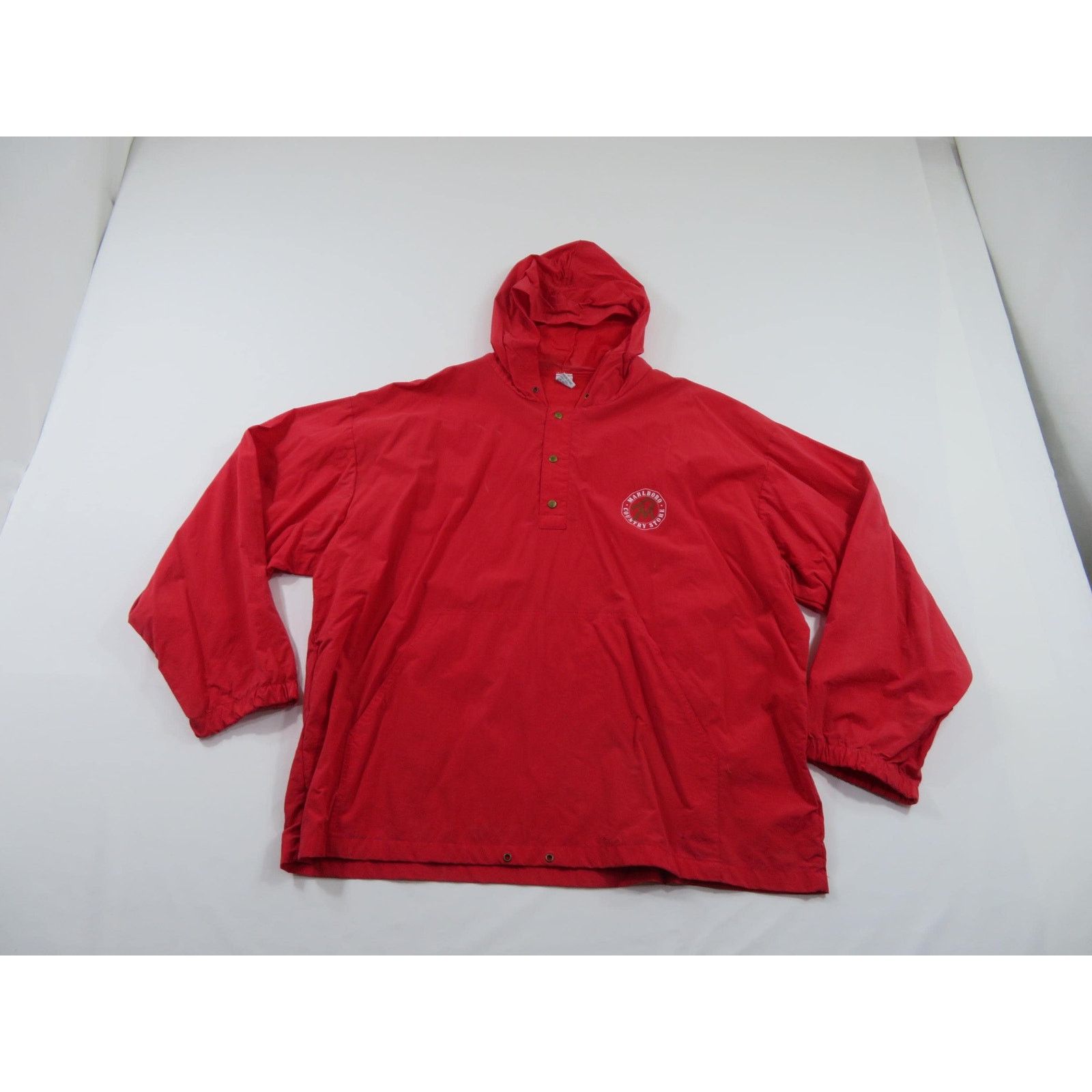 Marlboro Marlboro Country Store Red Pullover Windbreaker Hooded Sz XL Size US XL / EU 56 / 4 - 1 Thumbnail
