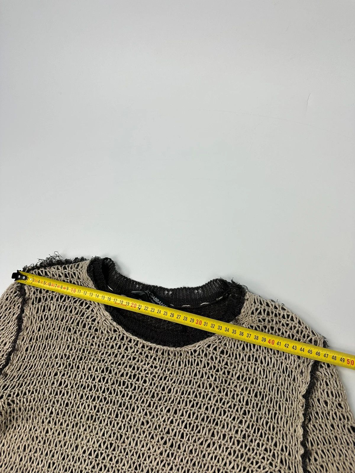 Dolce & Gabbana Dolce & Gabbana Net Knit Double Layer Sweater Beige & Brown Size US M / EU 48-50 / 2 - 14 Thumbnail
