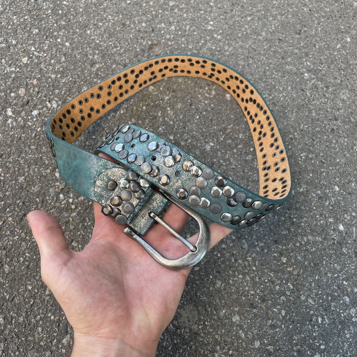 Vintage Vintage Y2K Studded Leather Belt Punk Goth Rave Alt Baggy OS Size ONE SIZE - 2 Thumbnail