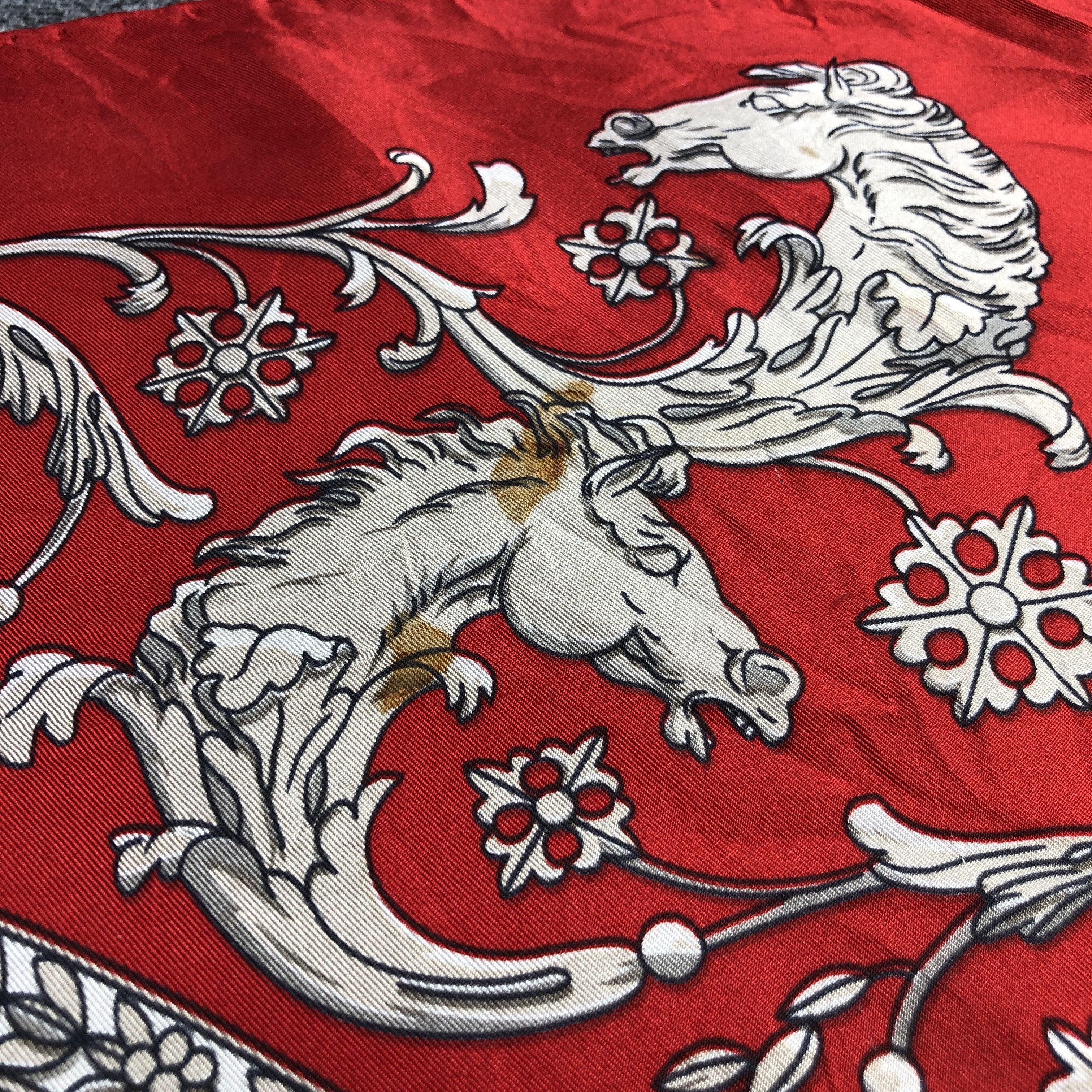 Japanese Brand Top Notch La Promenade de Paris Baroque Silk Scarf M1216 Size ONE SIZE - 15 Thumbnail