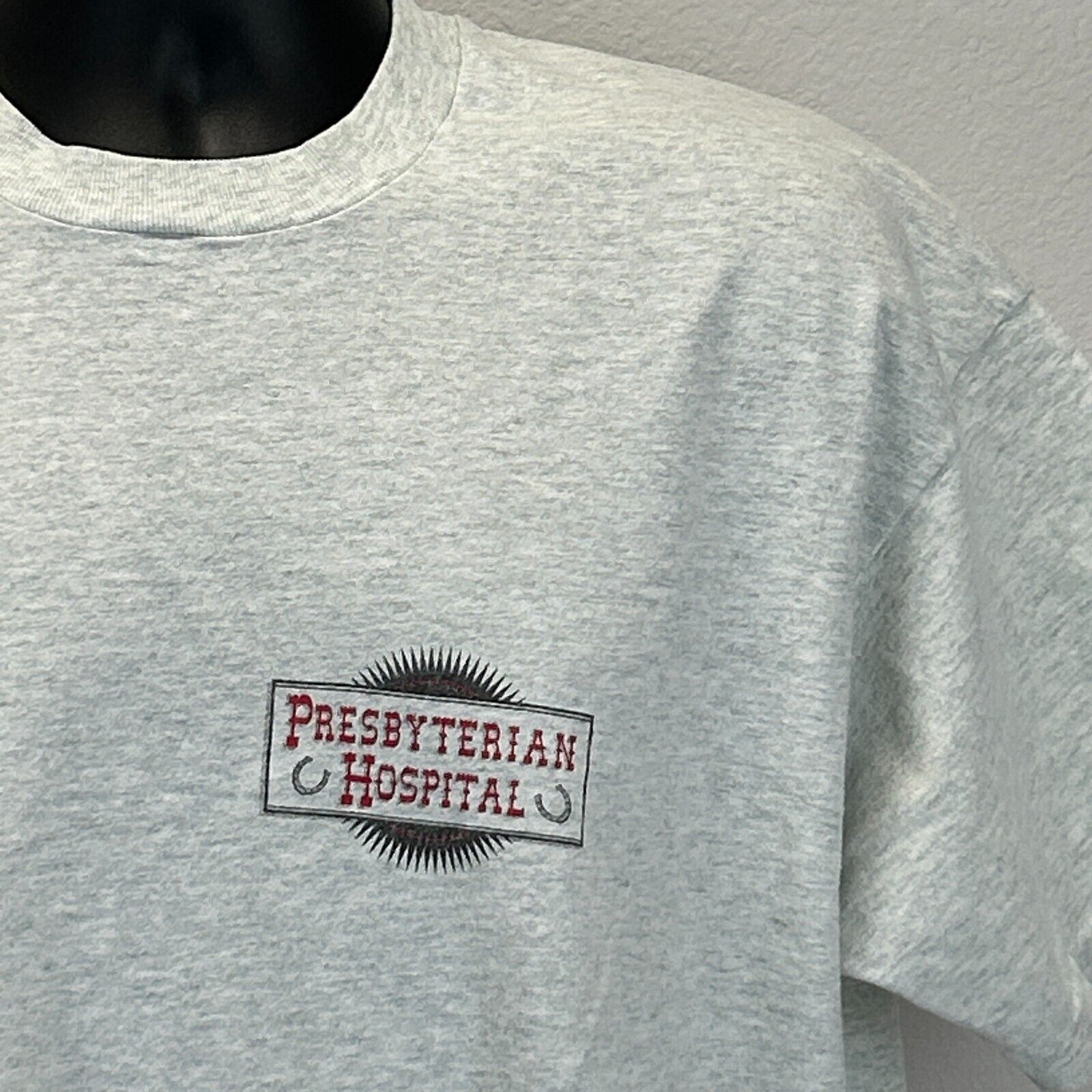 Fruit Of The Loom Vintage 90s Presbyterian Hospital T Shirt Employee 2XL XXL Size US XXL / EU 58 / 5 - 6 Thumbnail