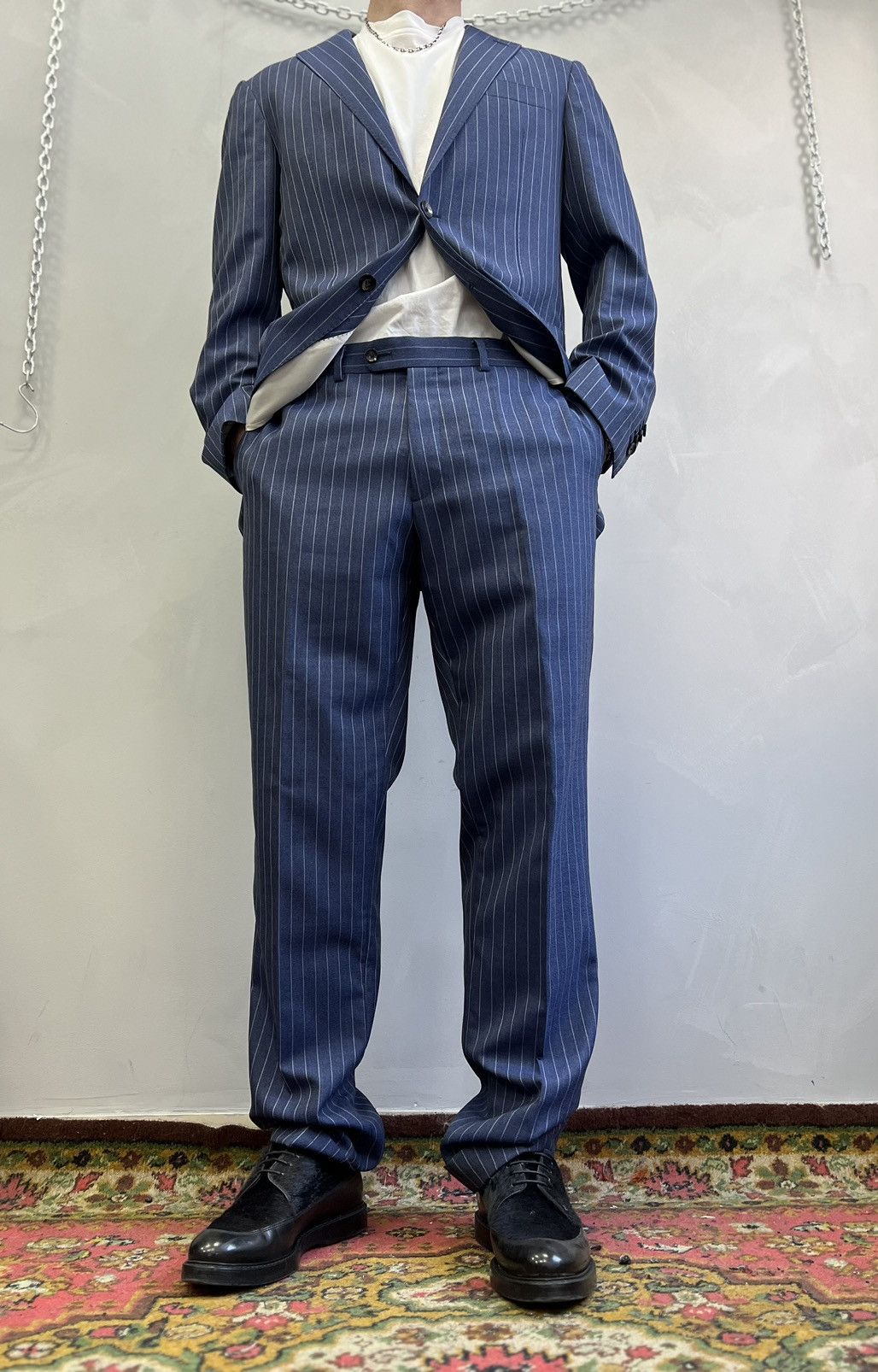 Designer × Suitsupply SUITSUPPLY Blazer/pants suit HAVAna Navy blue Wool EU50 Size 50R - 4 Thumbnail