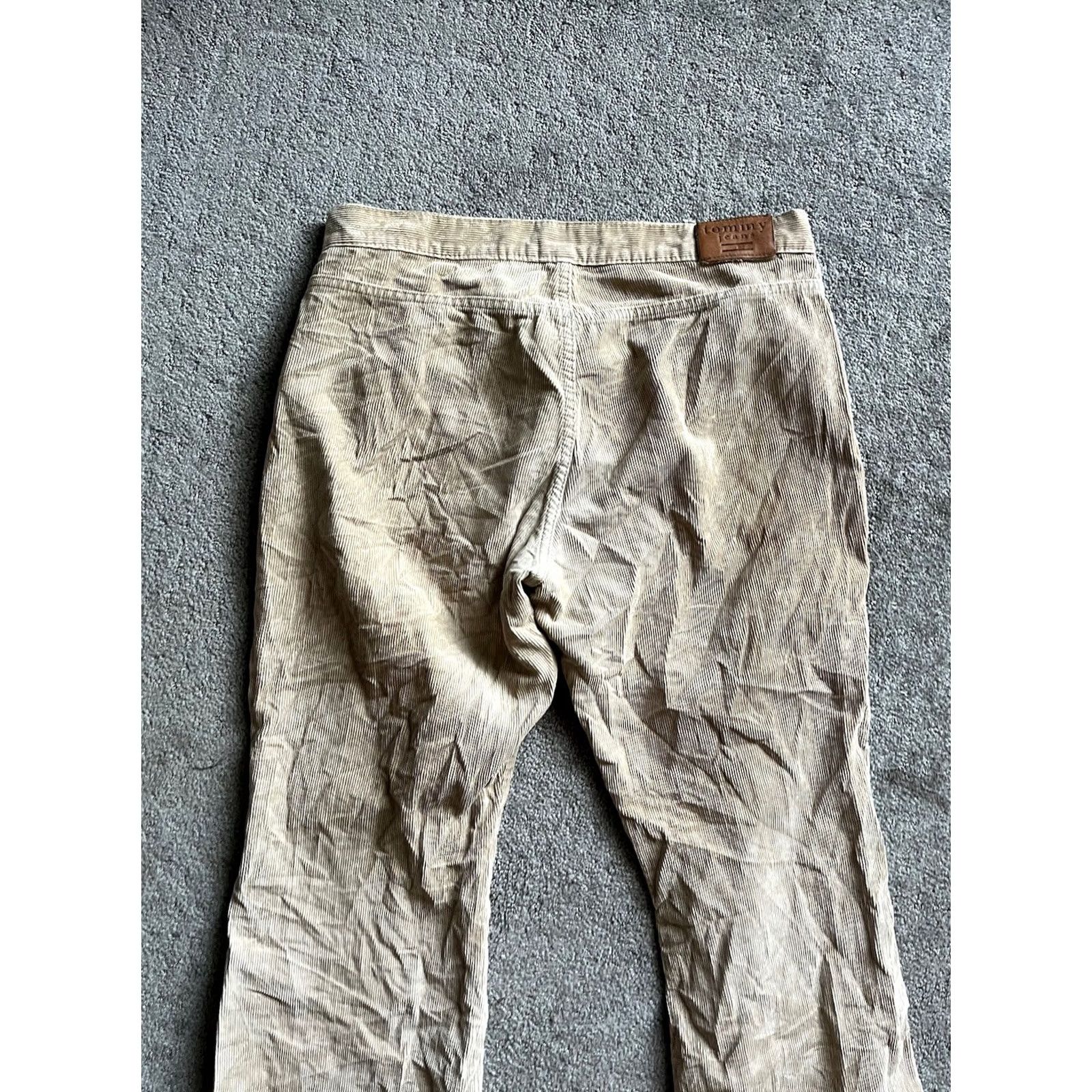 Tommy Hilfiger Tommy Jeans Corduroy Jeans Womens Size 11 Mid Rise Straight Leg 100% Cotton Beige Girls Women Tommy Hilfiger Jeans Size 32" / US 10 / IT 46 - 2 Thumbnail