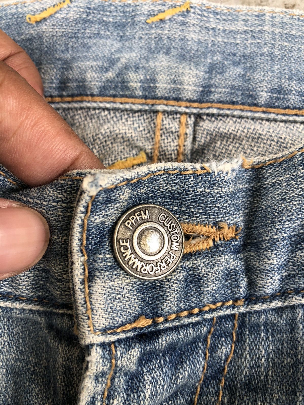 PPFM Japanese PPFM Double Waist Distressed Jeans Size US 33 - 17 Thumbnail