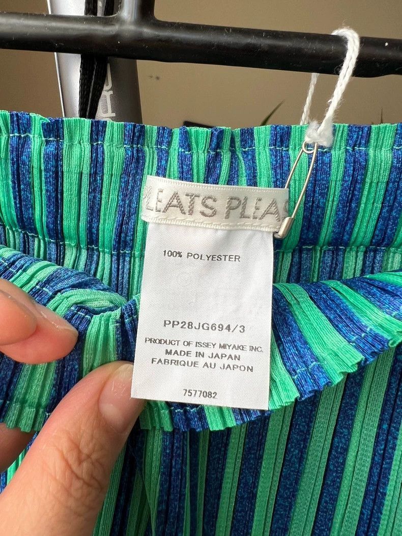 Issey Miyake Issey Miyake Pleated Blue Green Skirt-2508 Size US 30 / EU 46 - 4 Thumbnail
