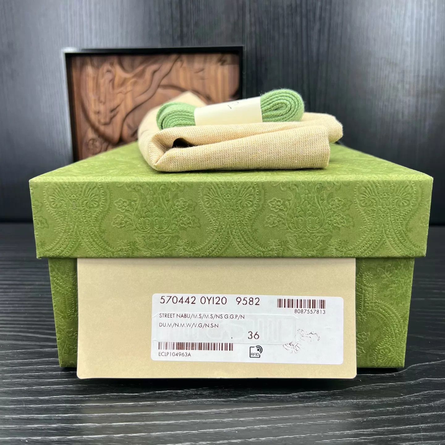 Gucci Gucci Gray Green No Logo Distressed Sneaker 1x 36 Women's Size US 5.5 / IT 35.5 - 9 Thumbnail