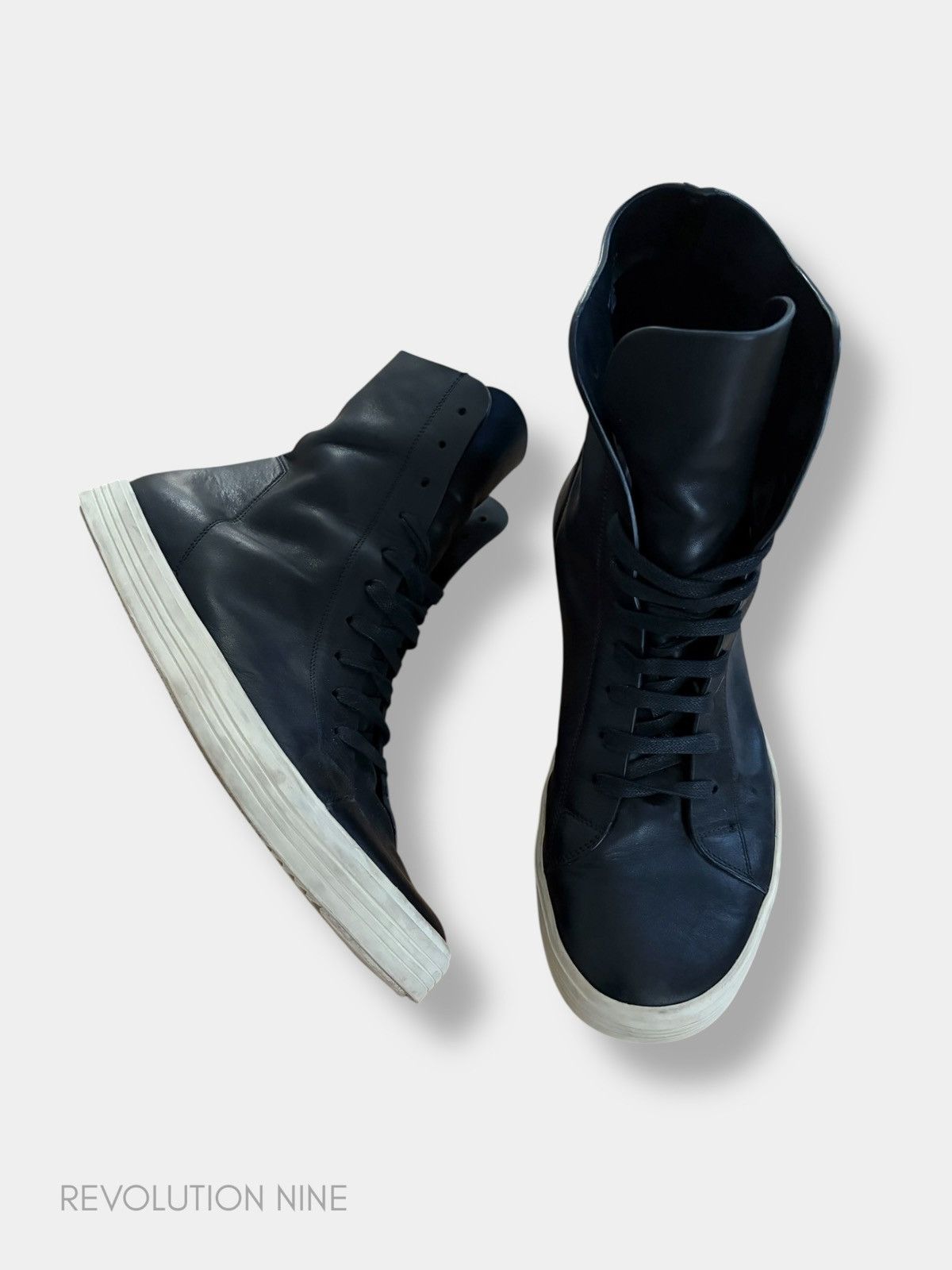 Rick Owens Rick Owens FW16 high top leather sneakers Size US 9 / EU 42 - 3 Thumbnail