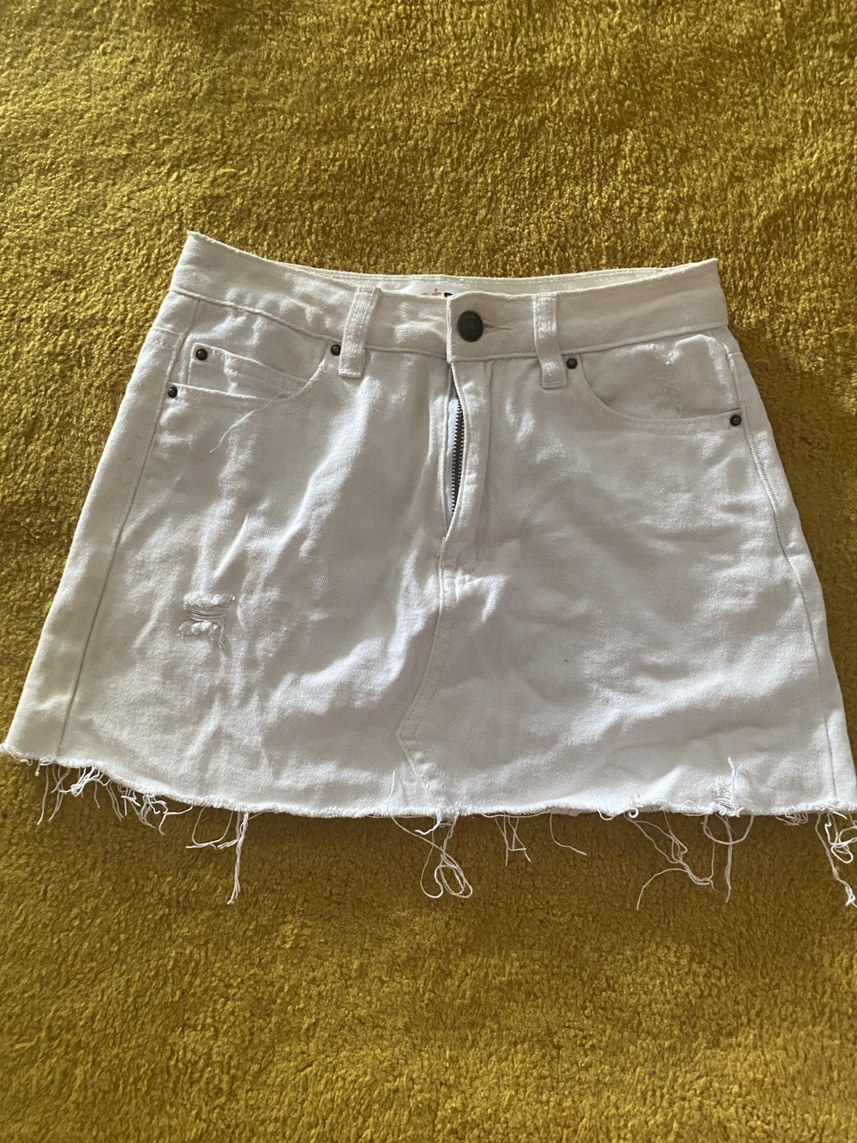Other Supré white denim mini skirt Size 26" / US 2 / IT 38 - 1 Thumbnail