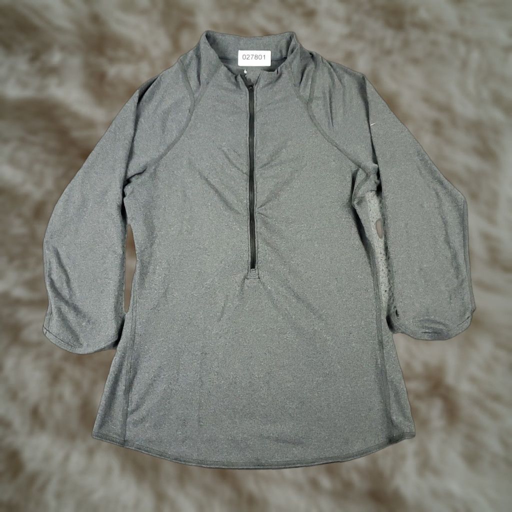 Nike Nike Sweater Women Small Gray Dri Fit 1/2 Zip Pullover Sweatshirt (Regular) Size S / US 4 / IT 40 - 1 Thumbnail