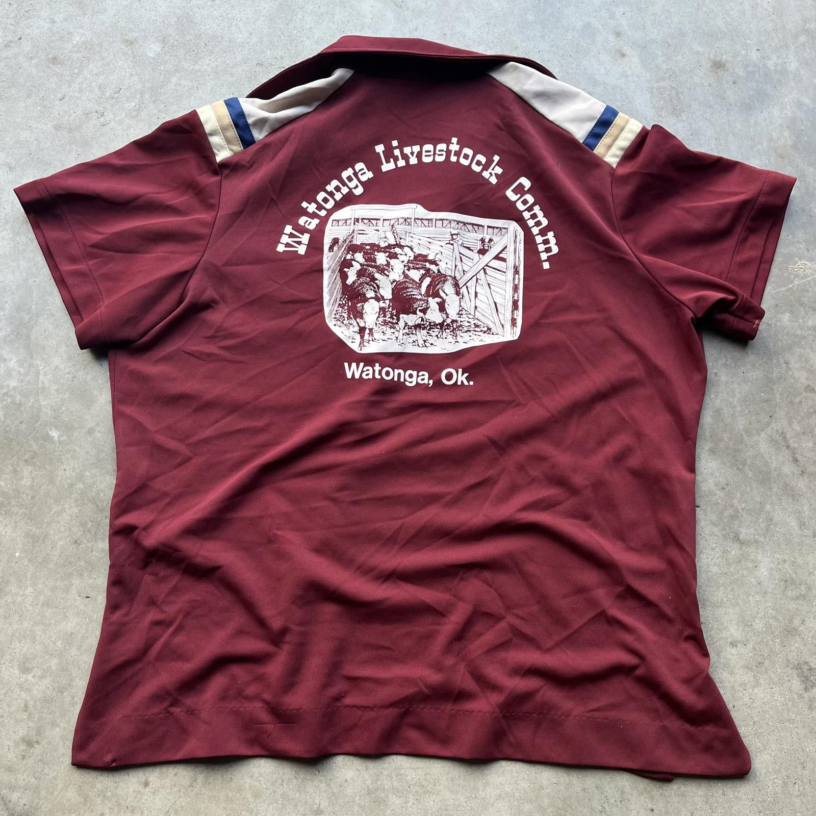Vintage Vintage King Louie Watonga Oklahoma Livestock Bowling Shirt Size US L / EU 52-54 / 3 - 1 Thumbnail