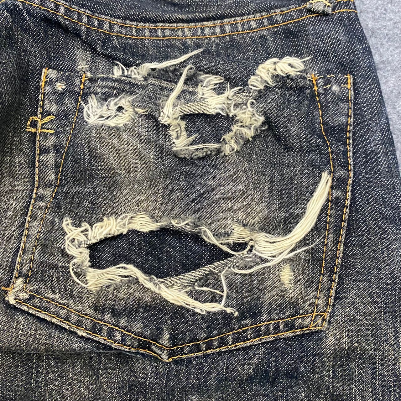 45rpm 💥Best Offer💥Vintage 45 RPM Distressed Denim Size US 29 - 17 Thumbnail