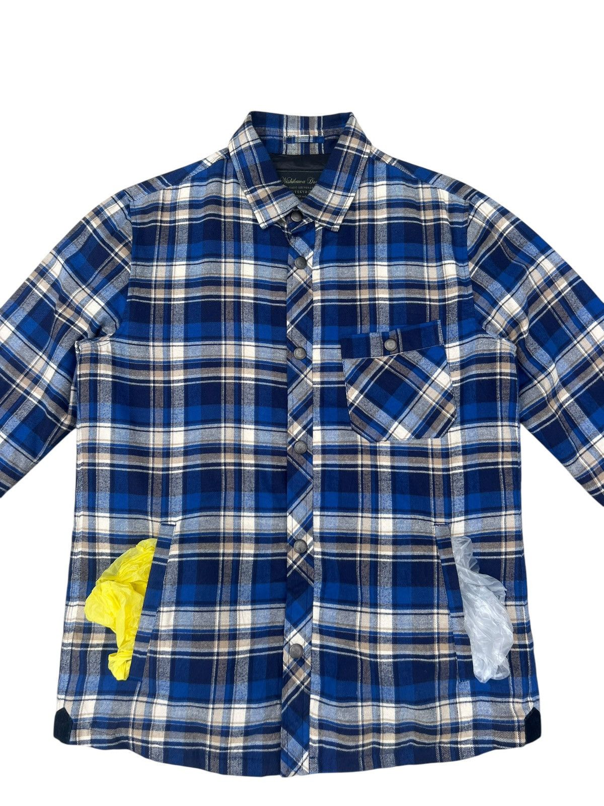 Full Count & Co. Nishikawa Down Feather Flannel Jacket Shirt Size US M / EU 48-50 / 2 - 2 Thumbnail