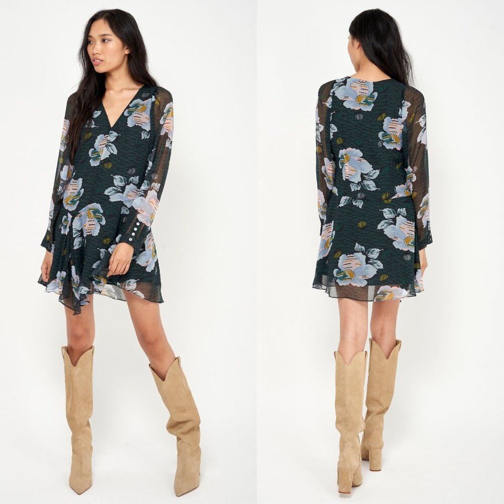 Joie NWT New $428 Joie Odilia Mini Silk Long Sleeve Dress Size 8 Size M / US 6-8 / IT 42-44 - 1 Thumbnail