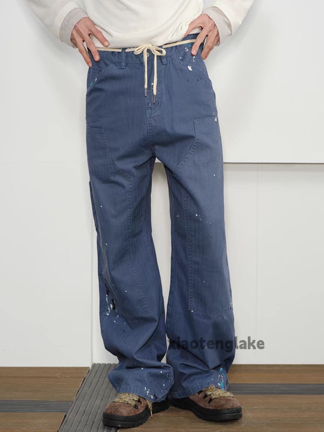 Designer × Japanese Brand × Vintage utility workwear loose baggy carpenter paint cargo pants Size US 34 / EU 50 - 11 Thumbnail